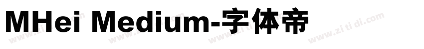 MHei Medium字体转换
